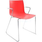 Rote Arper Catifa Designermöbel aus Chrom mit Armlehne 