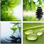 Grüne Artland Bildersets Zen aus Glas 