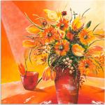 Orange 50 cm Artland Leinwandbilder Blumen aus Holz 1 Teil 