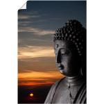 Schwarze Moderne 60 cm Artland Leinwandbilder Buddha aus Vinyl 