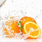 Artland Wandbild »Orange mit Spritzwasser«, Süßspeisen, (1 St.)
