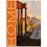Orange Vintage Artland Leinwandbilder Rom 