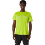 Neongelbe Kurzärmelige Asics Lite-Show T-Shirts für Herren Größe S 