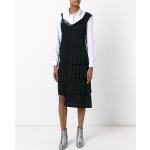 Reduzierte Schwarze Vintage Comme des Garçons V-Ausschnitt Camisole-Kleider aus Wolle für Damen Größe M 