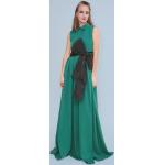 Emeraldfarbene Elegante Ärmellose Bio Maxi Nachhaltige Abendkleider & festliche Kleider Länder aus Lyocell für Damen Größe XXS 