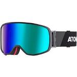 Atomic Revent Large Racing Skibrille (black/white, Scheibe green stereo HD)