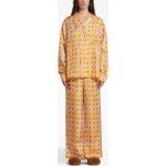Reduzierte Hellorange Karierte MARNI Pyjamahosen & Schlafhosen Orangen aus Seide für Damen Größe M 
