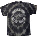 Avenged Sevenfold T Shirt Deathbat Crest Nue offiziell Herren Dip-Dye Charcoal