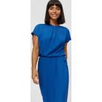 Blaue Wadenlange | Midi Nachhaltige Frühlingskleider aus Viskose für Damen Größe XS zur Hochzeit 