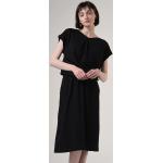 Schwarze Wadenlange | Midi Nachhaltige Frühlingskleider aus Viskose für Damen Größe S zur Hochzeit 