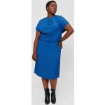 Blaue Wadenlange | Midi Nachhaltige Frühlingskleider aus Viskose für Damen Größe L zur Hochzeit 