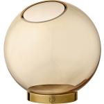 AYTM - Globe Vase - schwarz, Glas,Metall - black/gold (500420050012) (803)