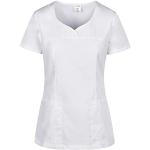 Reduzierte Weiße Kurzärmelige V-Ausschnitt Damenkasacks aus Polyester Größe XL 