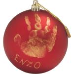 Rote Baby Art Weihnachtskugeln & Christbaumkugeln matt aus Kunststoff 