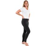 Schwarze Atmungsaktive Lange Unterhosen aus Elastan für Damen Größe M 