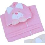 Rosa Kinderbademäntel aus Baumwolle für Babys 