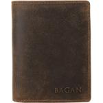 Braune Vintage Bagan Kartenetuis aus Leder mit RFID-Schutz für Herren 