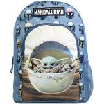 Blaue Star Wars The Mandalorian Baby Yoda / The Child Kinderrucksäcke aus Polyester 