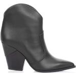 Reduzierte Schwarze Baldinini Blockabsatz Stiefel mit Absatz aus Leder für Damen Größe 38 mit Absatzhöhe über 9cm 