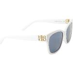 Weiße Balenciaga Quadratische Damensonnenbrillen 