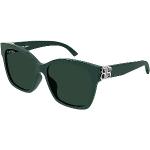 Grüne Balenciaga Quadratische Damensonnenbrillen 