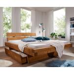 Main Möbel Doppelbetten gebeizt aus Fichte 160x200 cm 