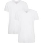 Weiße V-Ausschnitt V-Shirts aus Jersey trocknergeeignet für Herren Größe S 2 Teile 