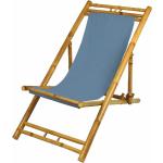 Hellbeige Spetebo Liegestühle aus Bambus klappbar 