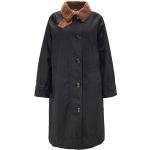 Reduzierte Schwarze Winddichte Barbour Lange Trenchcoats aus Baumwolle für Damen Größe M 