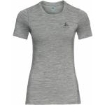 Reduzierte Graue Kurzärmelige Odlo T-Shirts aus Merinowolle für Damen Größe S 