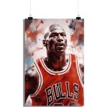 Basketball Poster - Michael Jordan Poster - Chicago Bulls Trikot Poster - 61x91cm - Perfekt zum Einrahmen