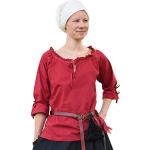 Rote 3/4-ärmelige Mittelalter Kostüme aus Baumwolle für Damen Größe L 