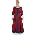 Rote 3/4-ärmelige Mittelalter Kostüme aus Leder trocknergeeignet für Damen Größe XXL 