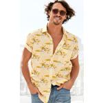 Gelbe Beachtime Hawaiihemden aus Baumwolle für Herren Größe L 