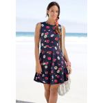 Bunte Print Beachtime Strandkleider aus Jersey für Damen Größe L 