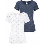 Blaue Beachtime Cut Out Shirts aus Polyester für Damen Größe S 