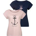 Bunte Maritime Beachtime T-Shirts für Damen Größe XS 