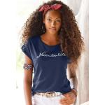 Blaue Beachtime T-Shirts aus Baumwolle für Damen Größe XS 