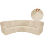 Hellbeige Moderne Sofaüberwürfe & Sofahussen aus Samt maschinenwaschbar 7 Teile 