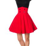 Rote Rockabilly Look Belsira Mini Miniröcke aus Jersey für Damen Größe XS 