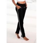 Schwarze Homewear Hosen aus Baumwolle für Damen Größe XS Weite 32, Länge 34 