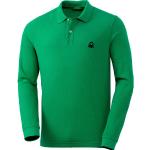 Reduzierte Grüne Klassische Langärmelige United Colors of Benetton Langarm Poloshirts für Herren Größe XXL 
