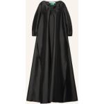 Reduzierte Schwarze BERNADETTE Maxi V-Ausschnitt Maxikleider & lange Kleider aus Elastan für Damen Größe S 