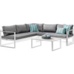 Weiße Moderne Best Freizeitmöbel Lounge Sets aus Aluminium rostfrei 3 Teile für 2 Personen 