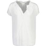 Reduzierte Weiße Kurzärmelige Better Rich V-Ausschnitt Blusenshirts aus Viskose für Damen Größe XXL 