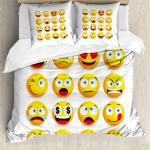 Gelbe Emoji Bettwäsche & Bettbezüge 