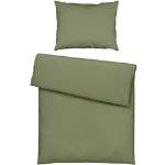 Olivgrüne Bettwäsche Sets & Bettwäsche-Garnituren aus Baumwolle maschinenwaschbar 140x200 cm 