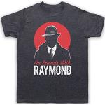 Blacklist I'm Friends with Raymond Herren T-Shirt, Jahrgang Schiefer, Small
