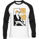 Bleach Anime Character Weißes Baseball T-Shirt Herren Damen Unisex Langarm Rundem Hals White Mens Womens M