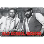 Blechschild Bud Spencer "Old School Heroes" mehrfarbig